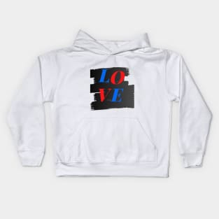 love red and blue Kids Hoodie